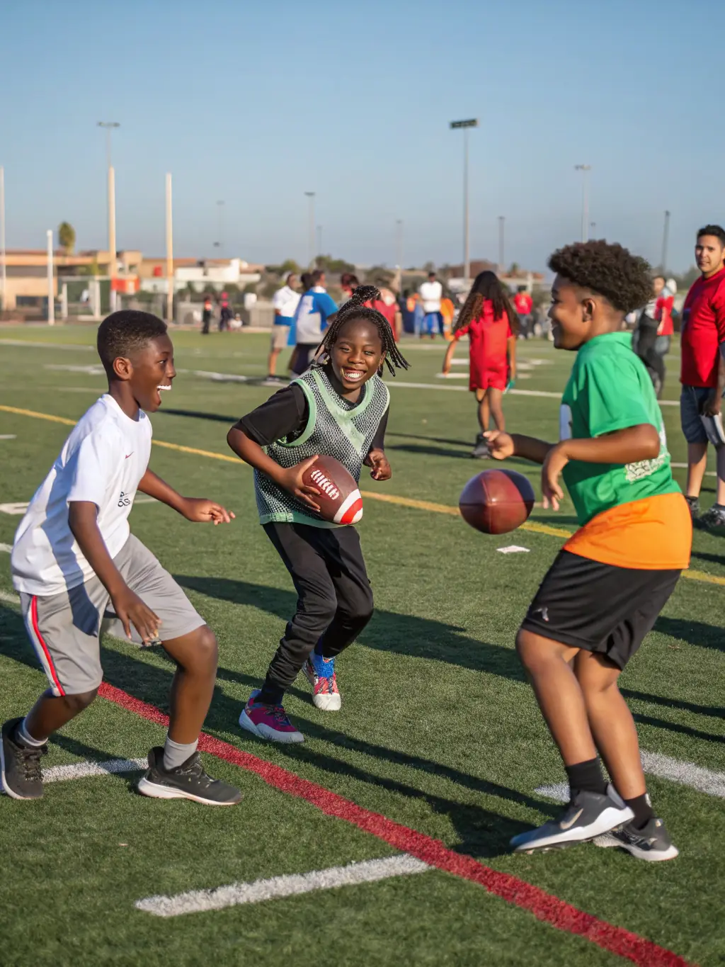 A group of players from Sporting Chataigneraie Cantal participating in a team-building exercise, emphasizing collaboration and camaraderie.